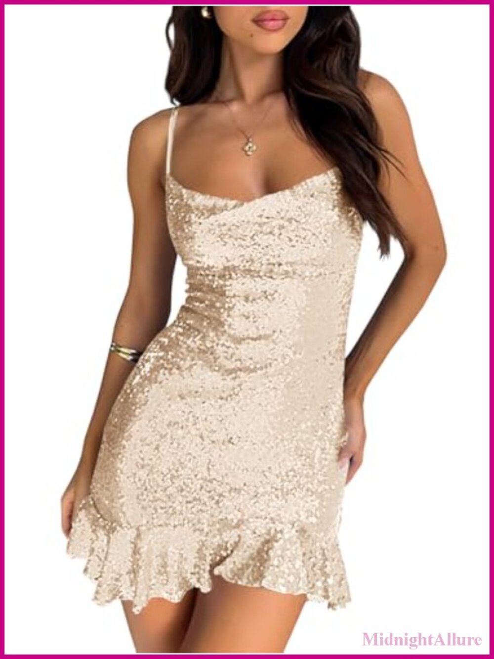 Sequin Bodycon Mini Party Dress Sleeveless Criss Cross Back